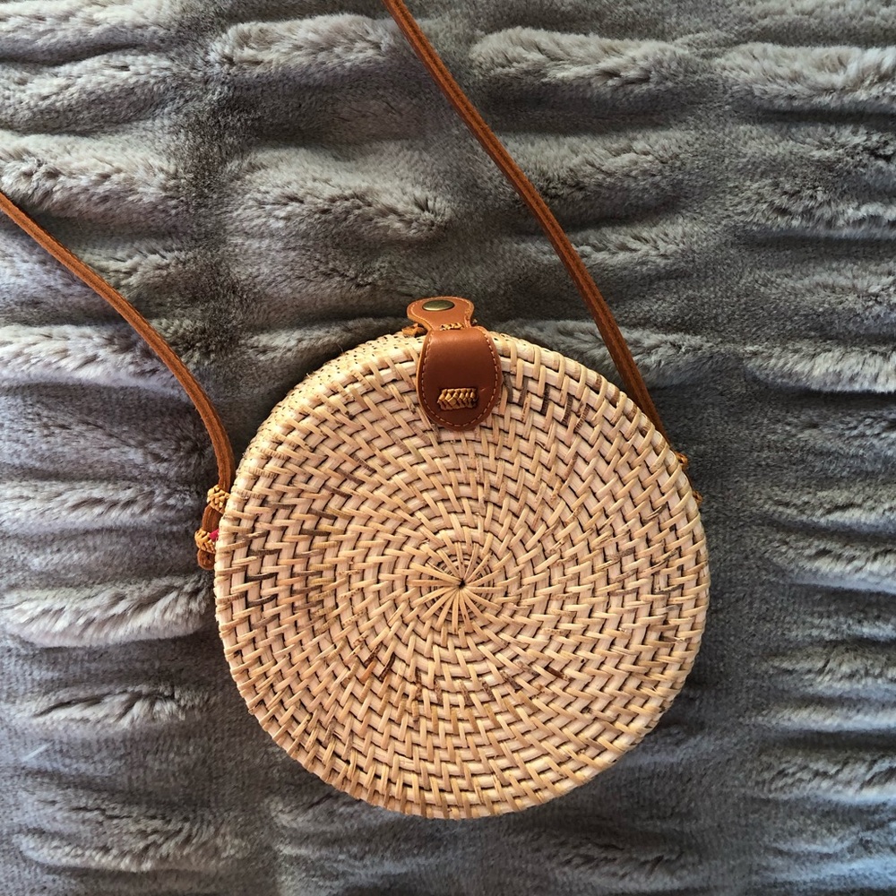 Round woven bag from Greece